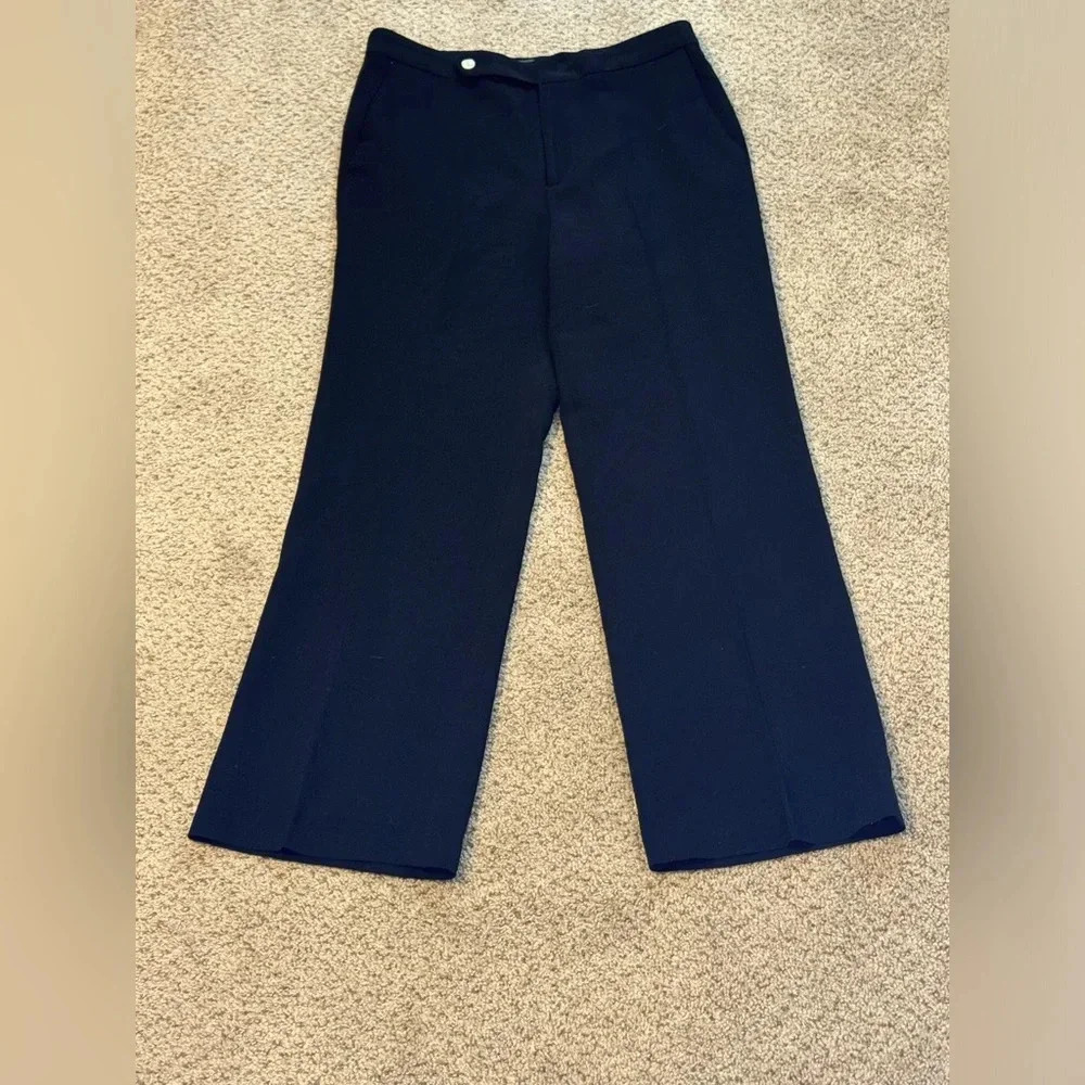 Women's Ralph Lauren Size 10 Black Lined Pleated Dress Pants Trousers